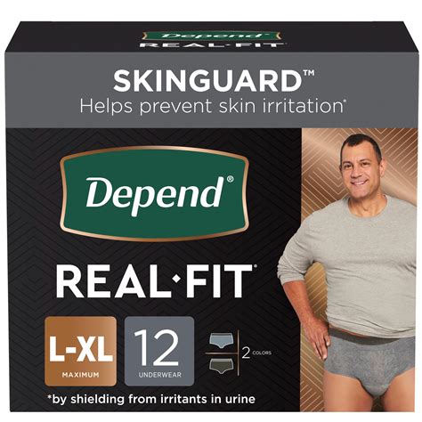 Depend Real Fit Men S Maximum Underwear L Xl Shop Incontinence At H E B