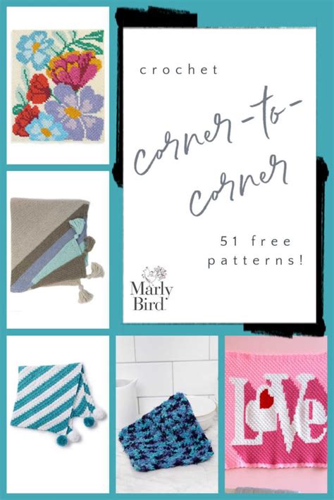 51 Free Crochet Corner-to-Corner Patterns | Marly Bird