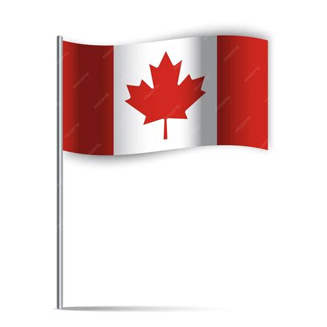 Bandera de canadá palo de bandera de canadá ilustración vectorial eps ...