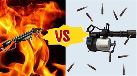 Flamethrower Vs Minigun Tf Youtube