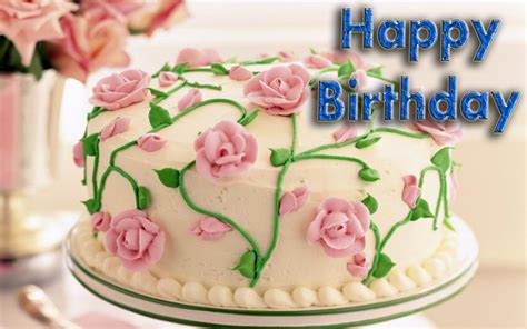 Happybirthdayflowerscake Home Greetings And Wishes Happy Birthday