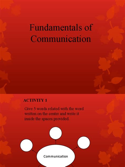 Fundamentals Of Communication Pdf