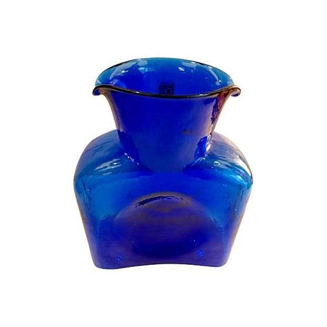 Blenko Cobalt Blue Vase Or Carafe Chairish