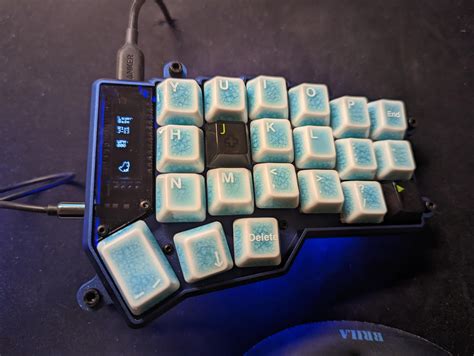 First Corne Imk Case Crazed Ceramic Keycaps Rergomechkeyboards