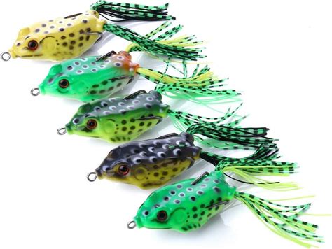 Amazon OriGlam 5pcs Topwater Frog Lures Frog Crankbait Tackle