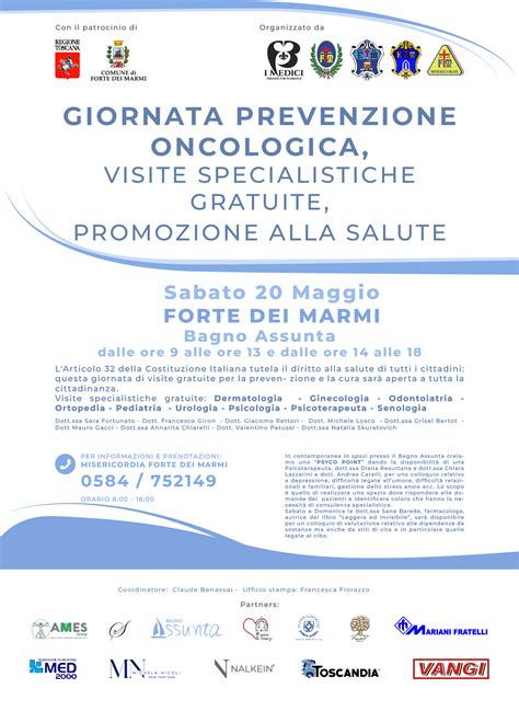 Prevenzione E Salute Due Giorni Di Visite Gratuite A Forte Dei Marmi E