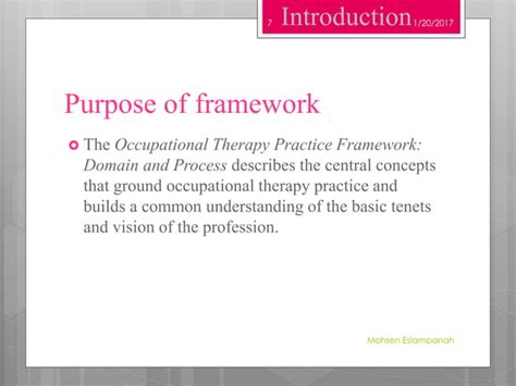 Occupational Therapy Practice Framework Domain And Process 3rd Edition