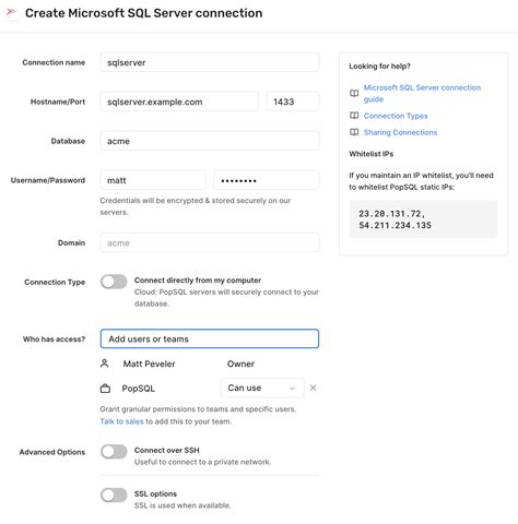 Connecting To Sql Server