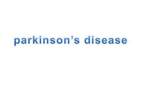 Solution Parkinsons Disease Summary Studypool