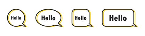 Bubble Speech Sticker Vector Png Images Hi Speech Bubble Stickers Hi