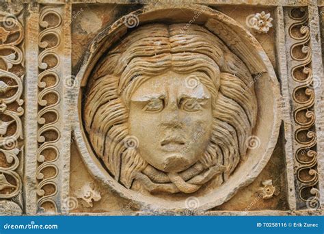 Face Carving Of The Medusa Stock Photo Image Of Architecture 70258116