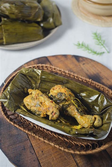 Pepes Chicken Traditional Cuisine From Indonesia Stock Image Image