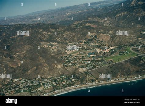 Aerial View Of Leo Carrillo State Park And Pacific Coast Highway In