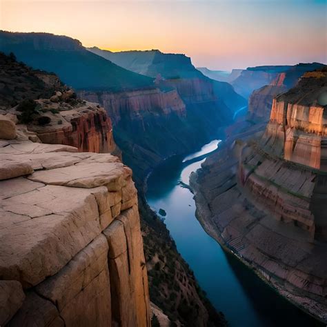 Premium AI Image | A view of the grand canyon from the grand canyon.