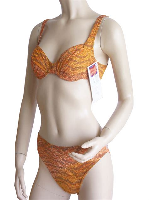 Bügel Bikini plus Pareo von Solar Tan Thru durchbäunend B Cup Leoprint