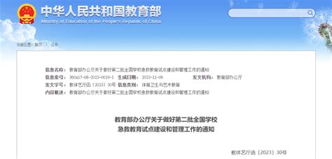 41所！浙江新增一批国家级试点学校！快来看看有你的学校吗？急救教育部培训