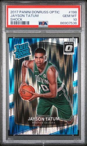 Donruss Optic Jayson Tatum Shock Prizm Psa Rated Rookie