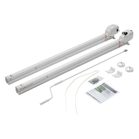 Solera Awnings 434728 Hybrid White Power Manual Patio Awning Arm