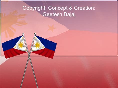 Free Philippines Flag PPT Template for PowerPoint Presentation