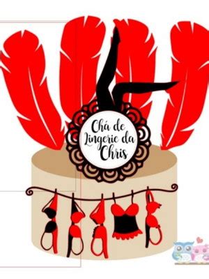 Arquivo Silhouette Topo De Bolo Cha Lingerie Studio 01 Elo7