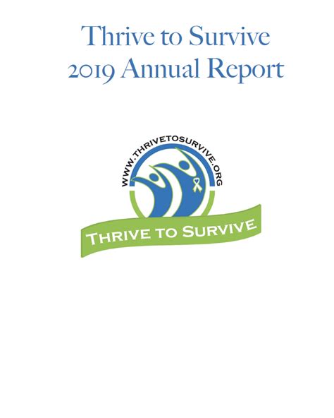 Annual Report Thrive To Survive