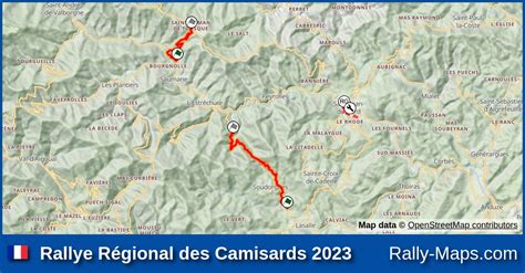 Streckenverlauf Rallye R Gional Des Camisards Coupe