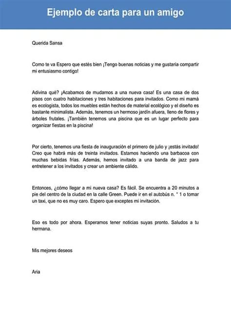 Escribir Como Hacer Una Carta Para Un Amigo Ejemplos Nuevo Ejemplo