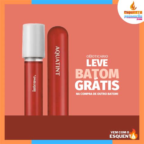 Batom Sem Chumbo Boticário - Boticário inicia a Semana do Batom 2023 com direito a Batom Grátis