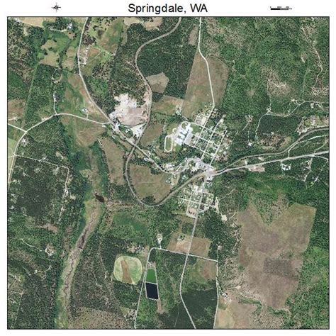 Aerial Photography Map of Springdale, WA Washington