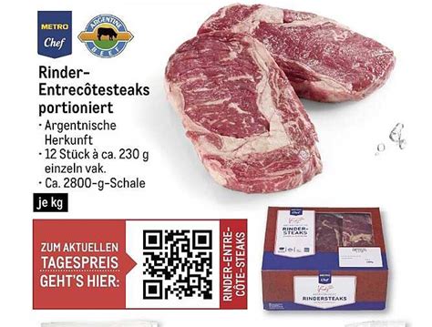 Metro Chef Rinder Entrec Testeaks Portioniert Angebot Bei Metro