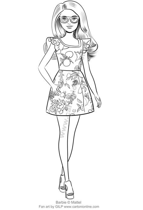 Coloriage Et Illustration Barbie Fashionistas La Pose Photo C Est L