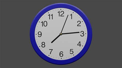 Blue Clock Model - TurboSquid 2046357