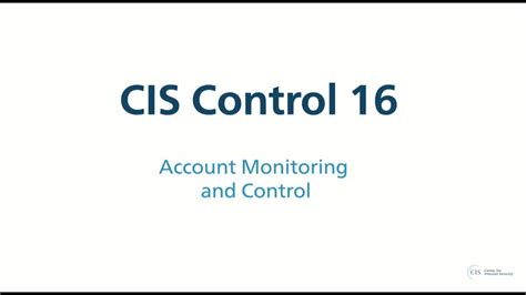 Cis Control V Account Monitoring And Control Youtube