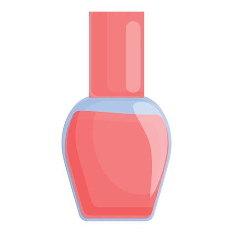 icono de botella de esmalte de uñas estilo de dibujos animados