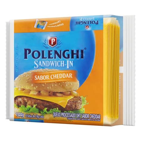 Queijo Processado Uht Cheddar Polenghi Sandwich In G Unidades