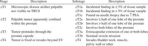 Prostate Cancer Clinical Staging By The 2002 American Joint Committee Download Table