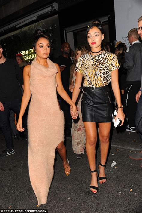 Leigh Anne Pinnock Dons Racy Rubber Dress Before Changing Into Nude Cut Out Dress Daily Mail