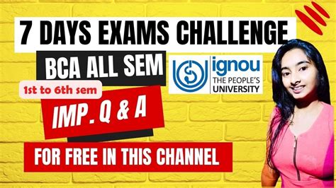 Days Exam Challenge Series For All Bca Sem Start Aarambh Batch For