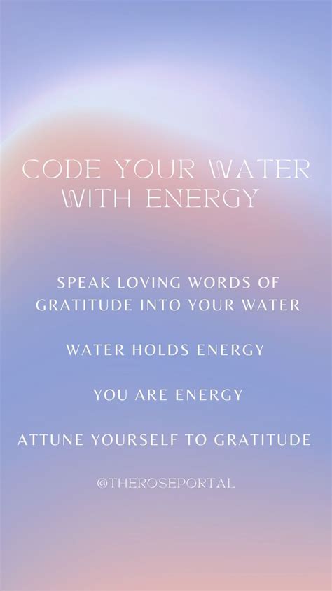 Water Holds Energy You Can Code Your Water With The Frequencies You