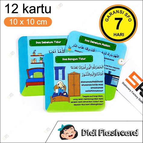 Jual Flash Card Doa Sehari Hari Kartu Pintar Anak Flashcard Sfo