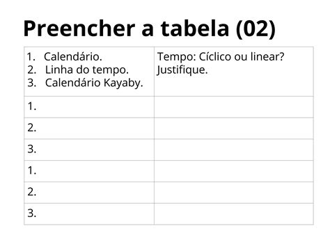 Plano De Aula 6º Ano Percepções De Tempo