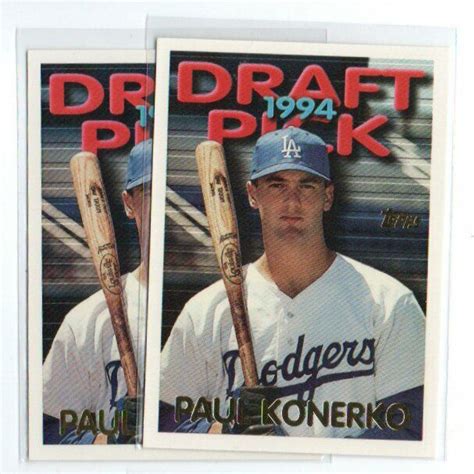 Paul Konerko Los Angeles Dodgers Topps X Lot Rookie Rc Ebay