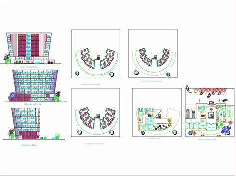 Hotel Quatro Estrelas Em Dwg Biblioteca Cad