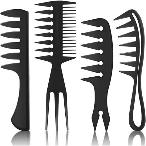 Lot De 4 Peignes À Dents Larges Pour Homme Et Femme Peigne À Dents