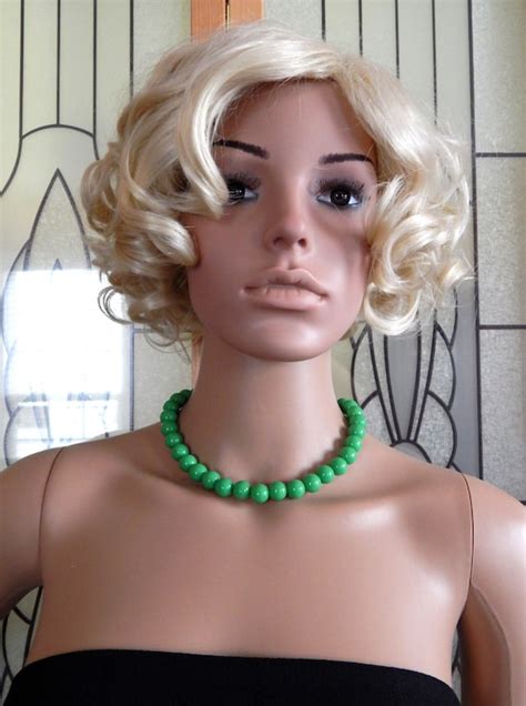 Green Beaded Necklace St Patrick S Day Green Neckla Gem