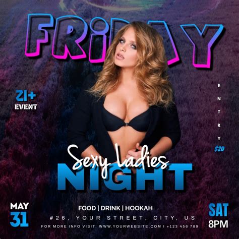 Friday Sexy Ladies Night Template Postermywall