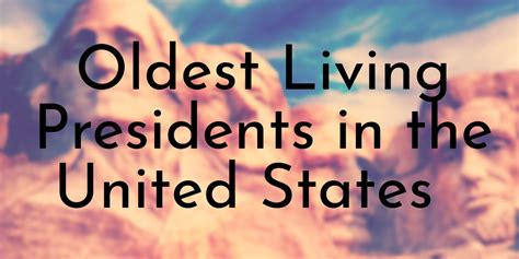 6 Oldest Living Presidents in the United States (Updated 2025) - Oldest.org