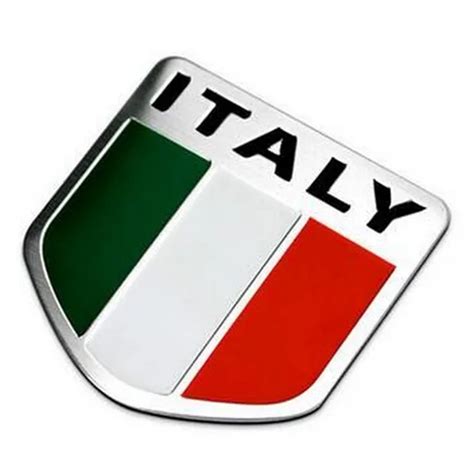 50 50mm Aluminum Auto Car Italy Italian Flag Auto Car Emblem Badge