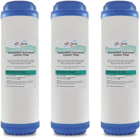 Amazon Paquete de 3 cartuchos de filtro de agua GAC de carbón