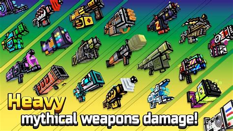 Pixel Gun 3D Heavy Mythical Weapons Shots Damage Reloading